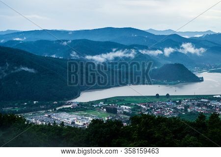 Landscape Of The Piatra Neamt Town Viewed From Pietricica Mountain.