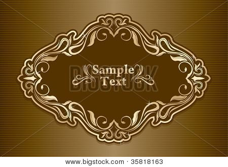Design del telaio oro vintage