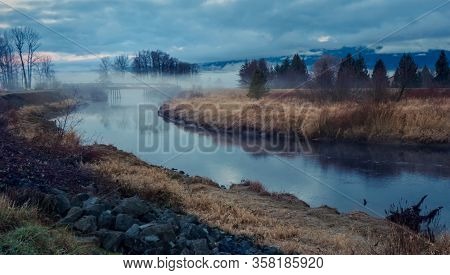 Foggy Morning Over The River.