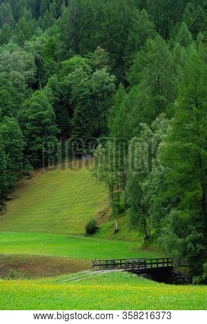 Summer alpine landscape in National Park Hohe Tauern, Austria. Panorama of the Alps, National Park Hohe Tauern