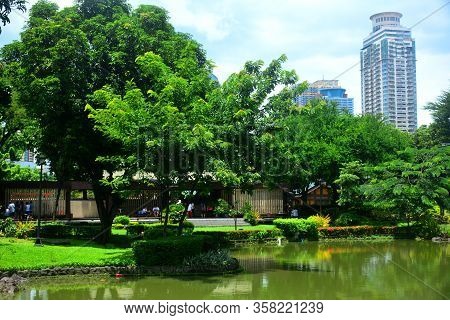 Manila, Ph - July 6: Japanese Garden Inside Rizal Park On July 6, 2016 In Manila, Philippines.