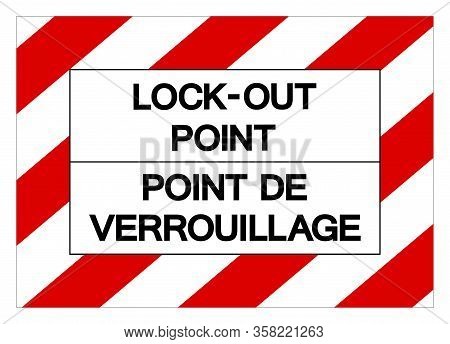 Lock Out Point Point De Verrouillage Symbol Sign, Vector Illustration, Isolate On White Background L