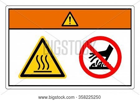 Warning Hot Surface Symbol Sign, Vector Illustration, Isolate On White Background Label. Eps10