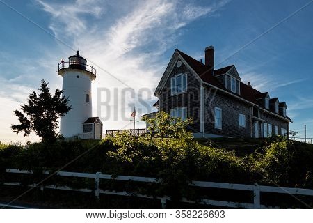 Nobska Lighthouse In Falmouth, Massachusetts, United Satates Of America