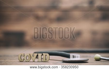 Coronavirus 2019-ncov Wooden Letters Stock Photo. Epidemic Virus Respiratory Syndrome Stock Photo. C