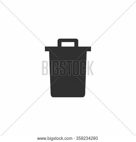 Trash Can Icon Vector Stock Vector Illustration Isolated On White Background.