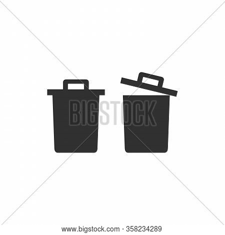 Trash Can Icon Vector Stock Vector Illustration Isolated On White Background.