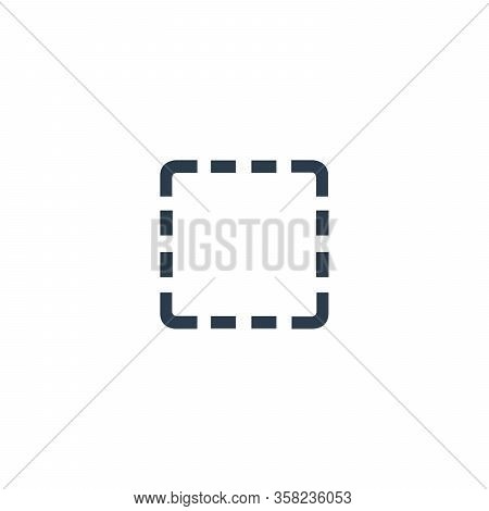 Selection Dashed Rectangle With Pointer In Vector. Stock Vector Illustration Isolated On White Backg