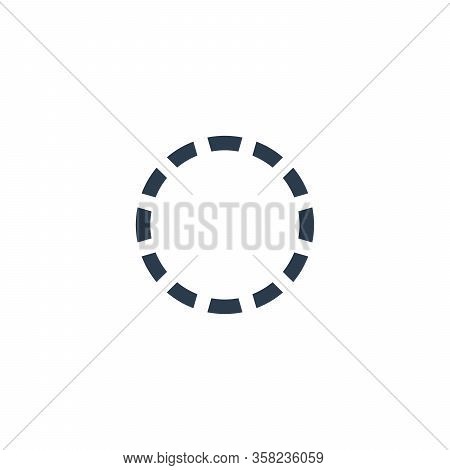 Selection Dashed Circle With Pointer In Vector. Stock Vector Illustration Isolated On White Backgrou