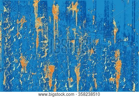Abstract Blue, Orange And Light-green Colors Background For Design.