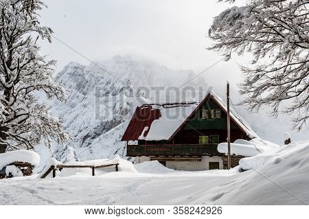 Julian Alps After A Big Snowfall. Udine Province, Friuli-venezia Giulia Region, Italy