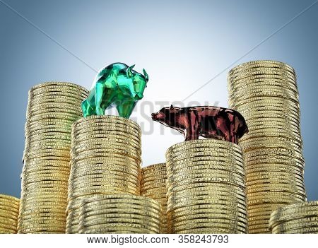 Bull And Bear Economy Concept