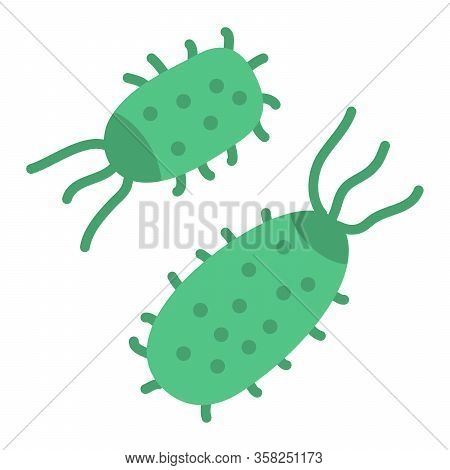 Chigger Shape Virus Bacteria Icon With Modern Flat Style Icon Color Or Colorful Vector