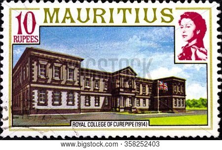 02 08 2020 Divnoe Stavropol Krai Russia The Postage Stamp Mauritius 1978 Maps And Historical Events 
