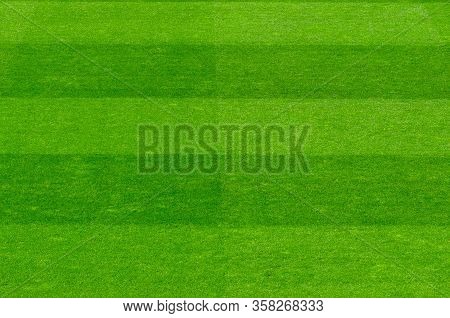 Empty Soccer's Field At The Stadium During Isolation Period