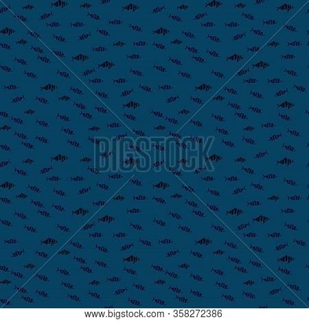 Seamless Pattern With Sea Fish. Simple Flat Background.