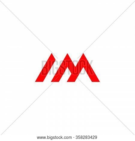 Letter Im Simple Lines Art Abstract Geometric Logo Vector