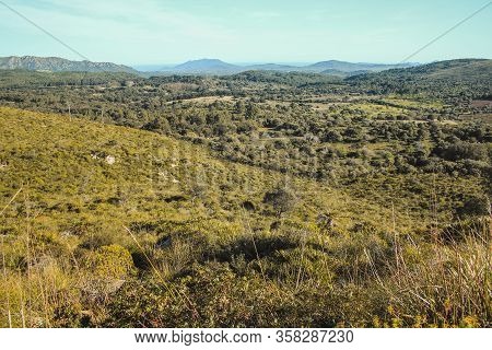 View Over Parc Natural De La Peninsula De Llevant On The Island Of Mallorca, Spain