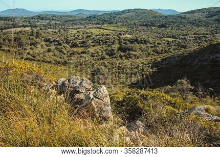 View Over Parc Natural De La Peninsula De Llevant On The Island Of Mallorca, Spain