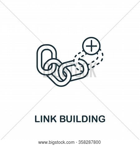 Link Building Icon From Seo Collection. Simple Line Link Building Icon For Templates, Web Design And