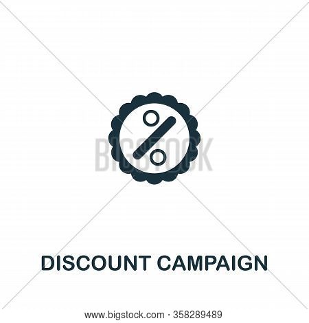 Discount Campagn Icon From Seo Collection. Simple Line Discount Campagn Icon For Templates, Web Desi