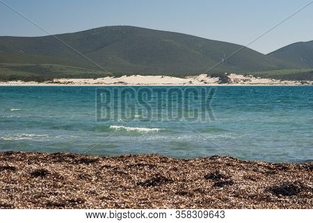 View Of The White Dunes Of Teulada From Porto Pino