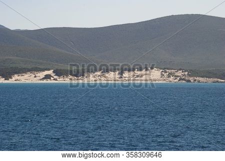 View Of The White Dunes Of Teulada From Porto Pino