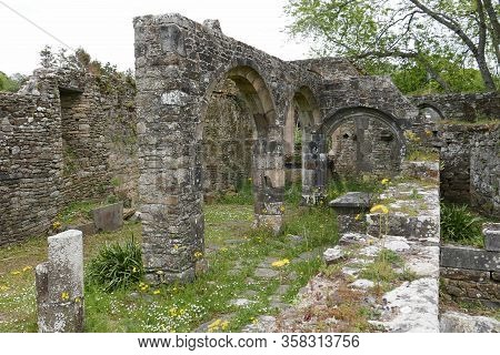 Walk In The Breton Countryside In May. Nature In Bloom And Old Stone