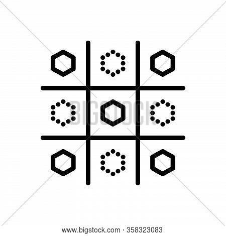 Black Line Icon For Ought Game Design Competition Entertainment Fun Puzzle