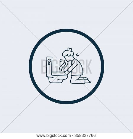 Vomit Icon Isolated On White Background. Vomit Icon Simple Sign. Vomit Icon Trendy And Modern Symbol