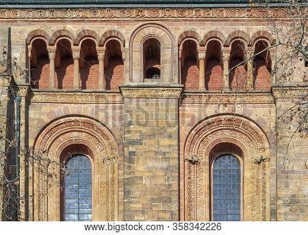 Detail Shot Of The Speyer Cathedral Located In Speyer, Germany