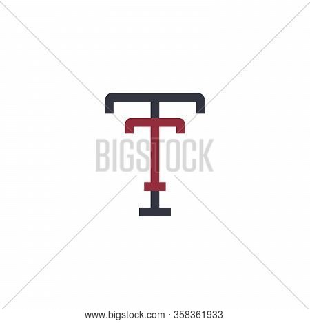 Tt Logo, Letter T And T Monogram Logo Design Template. Stock Vector Illustration Isolated On White B