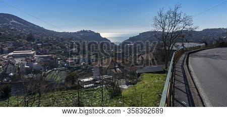 Still Snow In Agerola Village In Amalfi Coast, Campania, Italy