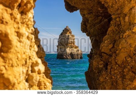 Cliffs At Praia Do Camilo, Lagos, Portugal