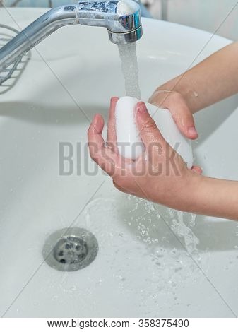 Wash Hands With Soap. Coronavirus Protect. Covid-2019 Prevention