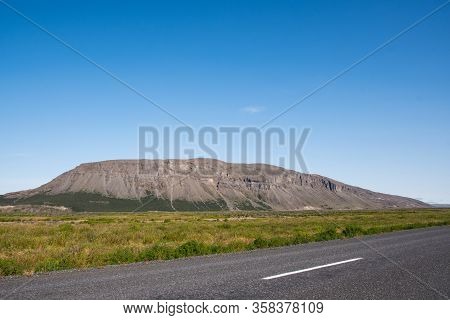 Burfell Mountain In South Iceland On A Sunny Summer Day