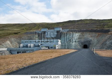 Budarhals Hydroelectric Power Plant In The Highlands Of Iceland