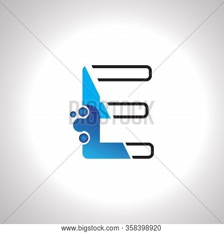 Letter E With Antom Creative Logo Or Symbol Template Design