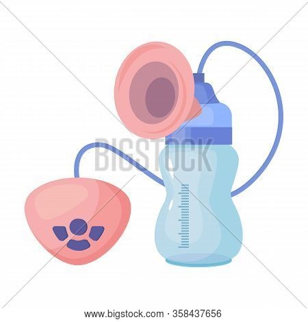 Breast Pump Vector Icon.cartoon Vector Icon Isolated On White Background Breast Pump.