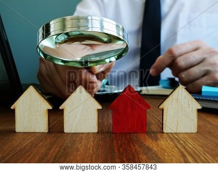 Realtor Looking For Home. Real Estate Investment Trusts Reits Investing Concept.
