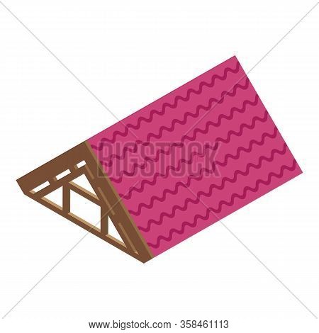Shingle Roof Icon. Isometric Of Shingle Roof Vector Icon For Web Design Isolated On White Background