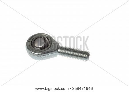 Sperical Bearing Rod Eye Mount For Pneumatic Cylinder, Isolated On White