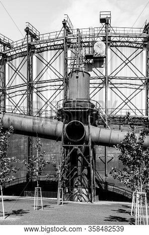 Renovated Gasholder In The Industrial Zone, Dolni Vitkovice, Ostrava, Czech Republic