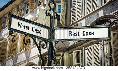 Street Sign The Way To Best Versus Worst Case