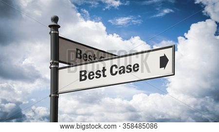 Street Sign The Way To Best Versus Worst Case