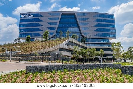 Johannesburg, South Africa,14th March - 2020: Modern Office Building With Landscaped Gardens.
