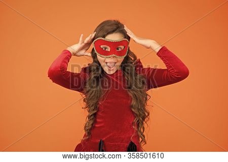 Visit Public Event Anonymously. Winter New Year Party. Winter Carnival. Incognito Mode. Kid Wear Eye