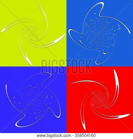 Set Of White Helical, Spiraling, Curl And Curly Shapes. Spiral, Twirl, Swirl Illustration. Twine Des
