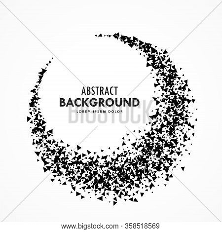 Grunge Frame Design Made With Triangle Shapes Design Vector Illustration.