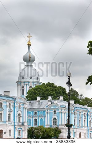 Smolnyi cathedral (Smolny Convent) St. Petersburg.Russia